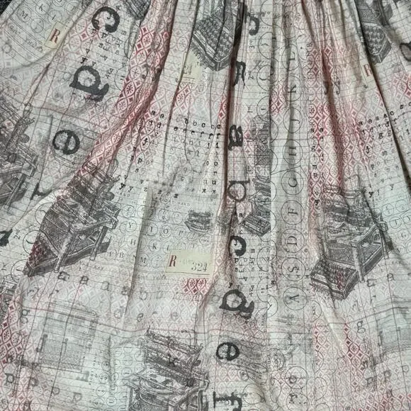 Handmade Dress L See Measrmnts Cottagecore Writer Typewriter Book Nerd Academia - Picture 2 of 4